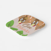 キュートな七面鳥感謝祭ディナーパーティー ペーパープレート (傾斜あり)