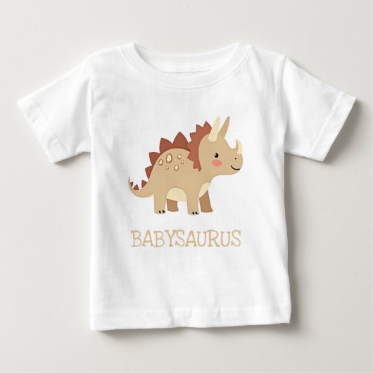 キュートな中性恐竜バビサウルス ベビーTシャツ (正面)