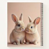 キュートな二匹のバニー ノートブック (裏面)