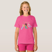 キュートな人魚の友達のキッズTシャツ | 海のマーメイド Tシャツ (正面フル)