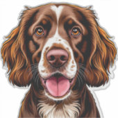 キュートな仔犬アート 💖 シール (正面)