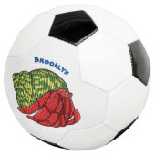 キュートな仙人カニ漫画イラストレーション サッカーボール (3/4)