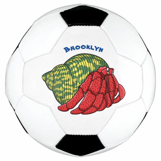 キュートな仙人カニ漫画イラストレーション サッカーボール (正面)