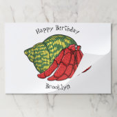 キュートな仙人カニ漫画イラストレーション ペーパーパッド (折り畳み)