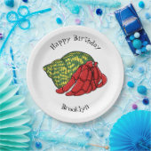 キュートな仙人カニ漫画イラストレーション ペーパープレート (パーティー)