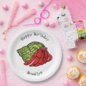 キュートな仙人カニ漫画イラストレーション ペーパープレート (パーティー)