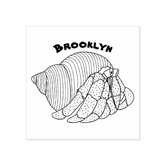 キュートな仙人カニ漫画イラストレーション ラバースタンプ (インプリント)