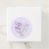 キュートな先史時代の恐竜のおもちゃ水彩画 フェイバータグ (インサイチュ)