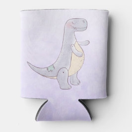 キュートな先史時代の恐竜のおもちゃ水彩画 缶クーラー