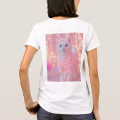 キュートな光るトナカイ猫ちゃんのウィンターファンタジー Tシャツ (裏面)