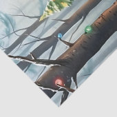 キュートな冬のアライグマとゴールドオーナメント クリスマス 薄葉紙 (詳細)