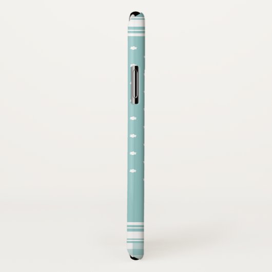 キュートな冬のキツネのグレーアクア Case-Mate iPhoneケース (裏面/右)