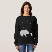 キュートな冬のクマのクリスマス スウェットシャツ (正面フル)