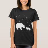 キュートな冬のクマのクリスマス Tシャツ (正面)