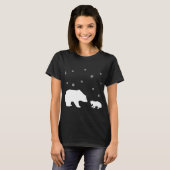 キュートな冬のクマのクリスマス Tシャツ (正面フル)