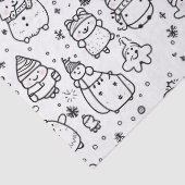 キュートな冬のクリスマスドゥードルパターン (5) 薄葉紙 (詳細)