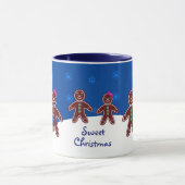 キュートな冬の甘いジンジャーブレッドのクリスマス マグカップ (中央)