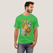 キュートな動物たち レトロ Zoo Tシャツ (正面フル)