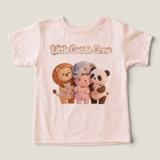 キュートな動物の友達 キッズTシャツ (デザイン正面)