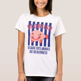 キュートな動物よりブロブフィッシュ カスタムテキストTシャツ  Tシャツ