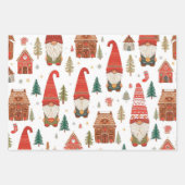 キュートな北欧クリスマス格言&ジンジャーブレッドヴィレッジ ラッピングペーパーシート (正面2)
