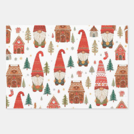 キュートな北欧クリスマス格言&ジンジャーブレッドヴィレッジ ラッピングペーパーシート