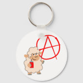 キュートな反抗的な漫画の羊のキーチェーン キーホルダー (正面)