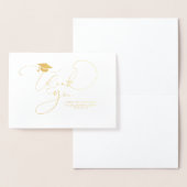 キュートな台本書道卒業 箔カード (ディスプレー)