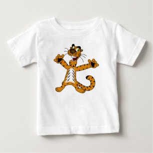 キュートな喜び斑点のある茶色がかった黄色の虎 ベビーTシャツ