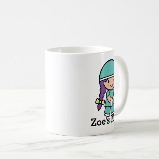 キュートな外科医がスクラブに コーヒーマグカップ (正面右)