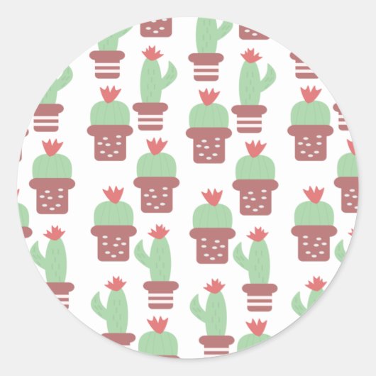 キュートな多肉果 |鉢植えパターン ラウンドシール (正面)
