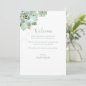 キュートな多肉食の庭園の結婚式日程 プログラム (スタンド正面)