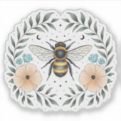 キュートな天体の蜂の花のビニール シール (正面)