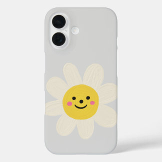 キュートな太陽の絵文字スマホケース - 美しい黄色のデザイン iPhone 16ケース