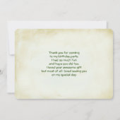 キュートな奇妙なリス自然写真ありがとう サンキューカード (裏面)