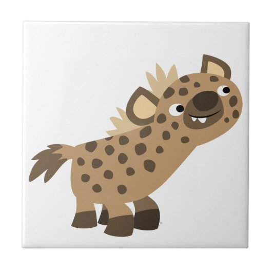 キュートな奇妙な漫画ハイエナタイル タイル (正面)