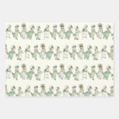 キュートな女の子とヴィンテージボンネットbyケイト・グリーンアウェイ ラッピングペーパーシート (正面2)