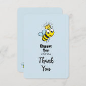 キュートな女王ビー王冠ありがとう サンキューカード (正面/裏面)