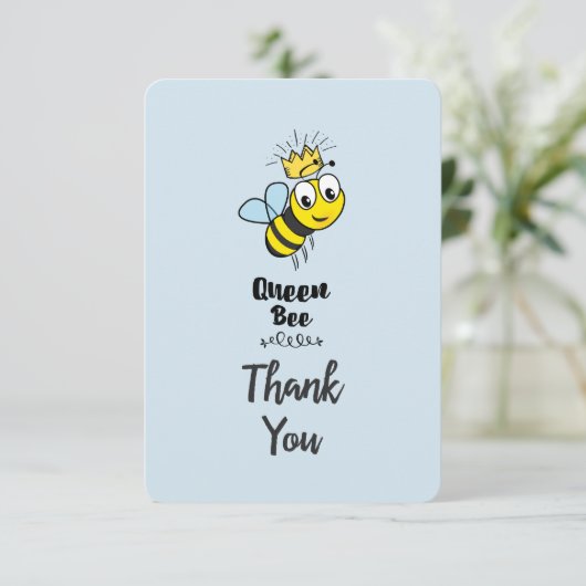 キュートな女王ビー王冠ありがとう サンキューカード (スタンド正面)