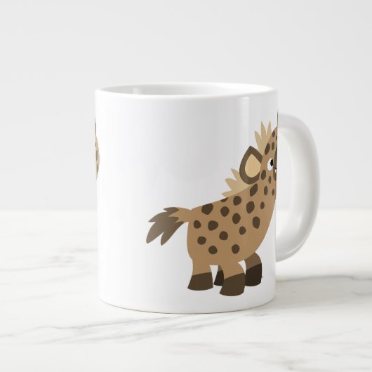 キュートな好奇心の漫画ハイエナジャンボマグカップ ジャンボコーヒーマグカップ (正面右)