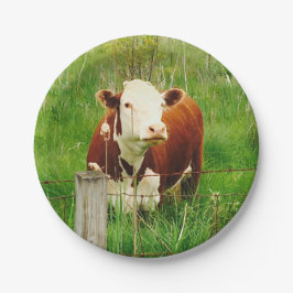 キュートな好奇心の牛4Lilly ペーパープレート