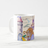 キュートな妖精のプリンセス城の陶器コーヒーマグ コーヒーマグカップ (正面左)