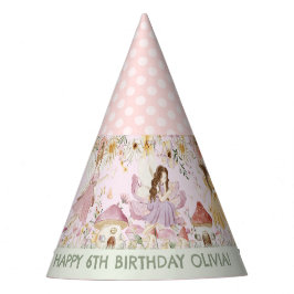 キュートな妖精の野の花の花 誕生日 パーティーハット