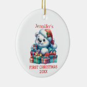 キュートな子グマのクリスマス セラミックオーナメント (右)