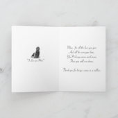 キュートな子犬と母犬の詩 カード (内部)