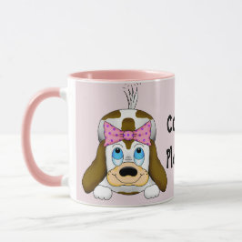 キュートな子犬のマグカップ "コーヒーをください" マグカップ