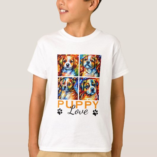 キュートな子犬Tシャツ Tシャツ (正面)
