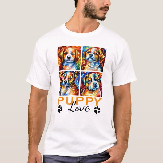 キュートな子犬Tシャツ Tシャツ (正面)