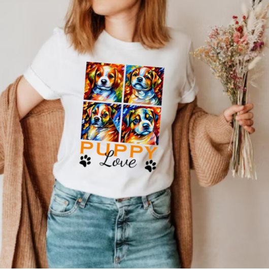 キュートな子犬Tシャツ Tシャツ