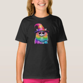 キュートな子猫のハロウィンウィッチキッズ Tシャツ